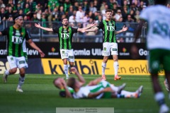 20240707 GAIS Axel Norén och Anes Cardaklija under fotbollsmatchen i Allsvenskan mellan GAIS och Hammarby IF den 7 Juli 2024 på Gamla Ullevi i Göteborg.