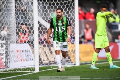 20240707 GAIS Mervan Celik under fotbollsmatchen i Allsvenskan mellan GAIS och Hammarby IF den 7 Juli 2024 på Gamla Ullevi i Göteborg.