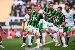 20240707 GAIS Lucas Hedlund under fotbollsmatchen i Allsvenskan mellan GAIS och Hammarby IF den 7 Juli 2024 på Gamla Ullevi i Göteborg.