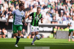 20240707 GAIS Alexander Ahl Holmström under fotbollsmatchen i Allsvenskan mellan GAIS och Hammarby IF den 7 Juli 2024 på Gamla Ullevi i Göteborg.