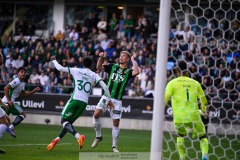 20240707 GAIS Alexander Ahl Holmström under fotbollsmatchen i Allsvenskan mellan GAIS och Hammarby IF den 7 Juli 2024 på Gamla Ullevi i Göteborg.