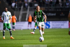 20240707 GAIS Gustav Lundgren under fotbollsmatchen i Allsvenskan mellan GAIS och Hammarby IF den 7 Juli 2024 på Gamla Ullevi i Göteborg.