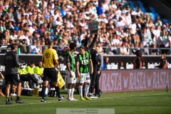 20240707 GAIS Amin Boudri och Harun Ibrahim under fotbollsmatchen i Allsvenskan mellan GAIS och Hammarby IF den 7 Juli 2024 på Gamla Ullevi i Göteborg.