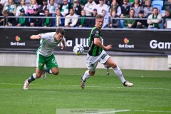 20240707 GAIS Alexander Ahl Holmström under fotbollsmatchen i Allsvenskan mellan GAIS och Hammarby IF den 7 Juli 2024 på Gamla Ullevi i Göteborg.