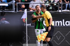 20240707 GAIS Gustav Lundgren under fotbollsmatchen i Allsvenskan mellan GAIS och Hammarby IF den 7 Juli 2024 på Gamla Ullevi i Göteborg.