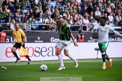 20240707 GAIS Gustav Lundgren under fotbollsmatchen i Allsvenskan mellan GAIS och Hammarby IF den 7 Juli 2024 på Gamla Ullevi i Göteborg.