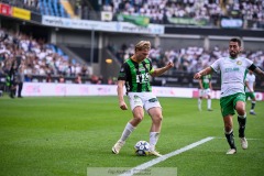 20240707 GAIS August Wängberg under fotbollsmatchen i Allsvenskan mellan GAIS och Hammarby IF den 7 Juli 2024 på Gamla Ullevi i Göteborg.