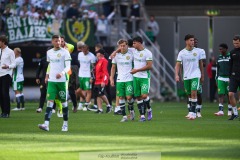 20240707 Hammarby IFs Hampus Skoglund och Jusef Erabi under fotbollsmatchen i Allsvenskan mellan GAIS och Hammarby IF den 7 Juli 2024 på Gamla Ullevi i Göteborg.
