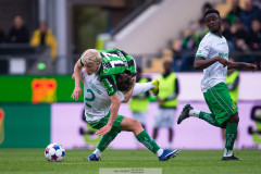 20260520 GAIS Róbert Frosti Þorkelsson och Hammarbys Hampus Skoglund under fotbollsmatchen i Allsvenskan mellan GAIS och Hammarby IF den 20 maj 2026 på Gamla Ullevi i Göteborg. 
Foto: Filip Kauffeldt
