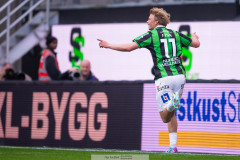 20260520 GAIS Rasmus Niklasson Petrovic jublar efter att ha gjort 1-0 under fotbollsmatchen i Allsvenskan mellan GAIS och Hammarby IF den 20 maj 2026 på Gamla Ullevi i Göteborg. 
Foto: Filip Kauffeldt