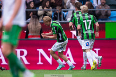 20260520 GAIS Rasmus Niklasson Petrovic jublar efter att ha gjort 1-0 under fotbollsmatchen i Allsvenskan mellan GAIS och Hammarby IF den 20 maj 2026 på Gamla Ullevi i Göteborg. 
Foto: Filip Kauffeldt