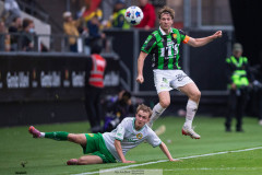 20260520 Hammarbys Victor Stange Lind och GAIS August Wängberg under fotbollsmatchen i Allsvenskan mellan GAIS och Hammarby IF den 20 maj 2026 på Gamla Ullevi i Göteborg. 
Foto: Filip Kauffeldt
