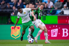 20260520 Hammarbys Paulos Abraham och GAIS August Wängberg under fotbollsmatchen i Allsvenskan mellan GAIS och Hammarby IF den 20 maj 2026 på Gamla Ullevi i Göteborg. 
Foto: Filip Kauffeldt