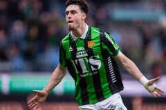 20260520 GAIS Samuel Salter jublar efter att ha gjort 2-0 under fotbollsmatchen i Allsvenskan mellan GAIS och Hammarby IF den 20 maj 2026 på Gamla Ullevi i Göteborg. 
Foto: Filip Kauffeldt