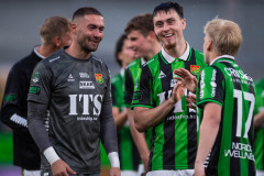 20260520 GAIS Mergim Krasniqi och Max Andersson efter fotbollsmatchen i Allsvenskan mellan GAIS och Hammarby IF den 20 maj 2026 på Gamla Ullevi i Göteborg. 
Foto: Filip Kauffeldt