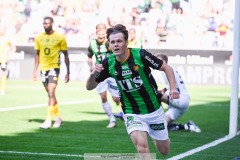 20240519 GAIS Axel Henriksson under fotbollsmatchen i Allsvenskan mellan GAIS och IF Elfsborg den 19 maj 2024 på Gamla Ullevi i Göteborg.