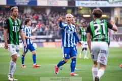 20240506 IFK Göteborgs Andreas Pyndt under fotbollsmatchen i Allsvenskan mellan GAIS och IFK Göteborg den 6 maj 2024 på Gamla Ullevi i Göteborg.