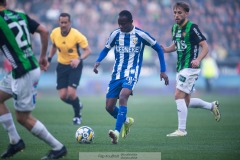 20240506 IFK Göteborgs Malick Junior Yalcouye under fotbollsmatchen i Allsvenskan mellan GAIS och IFK Göteborg den 6 maj 2024 på Gamla Ullevi i Göteborg.