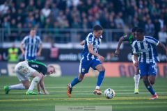 20240506 IFK Göteborgs Thomas Santos under fotbollsmatchen i Allsvenskan mellan GAIS och IFK Göteborg den 6 maj 2024 på Gamla Ullevi i Göteborg.