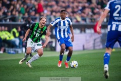 20240506 IFK Göteborgs Paulos Abraham under fotbollsmatchen i Allsvenskan mellan GAIS och IFK Göteborg den 6 maj 2024 på Gamla Ullevi i Göteborg.