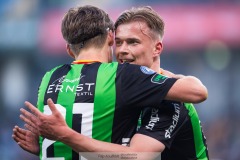 20240506 GAIS Alexander Ahl Holmström och Axel Henriksson under fotbollsmatchen i Allsvenskan mellan GAIS och IFK Göteborg den 6 maj 2024 på Gamla Ullevi i Göteborg.