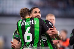 20240506 GAIS Mervan Celik och August Wängberg under fotbollsmatchen i Allsvenskan mellan GAIS och IFK Göteborg den 6 maj 2024 på Gamla Ullevi i Göteborg.