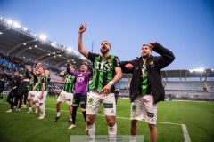 20240506 GAIS Mervan Celik och Jack Cooper Love under fotbollsmatchen i Allsvenskan mellan GAIS och IFK Göteborg den 6 maj 2024 på Gamla Ullevi i Göteborg.