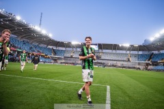 20240506 GAIS Axel Henriksson under fotbollsmatchen i Allsvenskan mellan GAIS och IFK Göteborg den 6 maj 2024 på Gamla Ullevi i Göteborg.