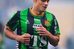 20250811 GAIS Kevin Holmén under fotbollsmatchen mellan GAIS och IFK Göteborg i Allsvenskan den 11 augusti 2025 på Gamla Ullevi i Göteborg.