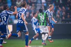 20250811 GAIS Ibrahim Diabate och IFK Göteborgs Max Fenger under fotbollsmatchen mellan GAIS och IFK Göteborg i Allsvenskan den 11 augusti 2025 på Gamla Ullevi i Göteborg.