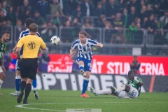 20250811 IFK Göteborgs August Erlingmark under fotbollsmatchen mellan GAIS och IFK Göteborg i Allsvenskan den 11 augusti 2025 på Gamla Ullevi i Göteborg.