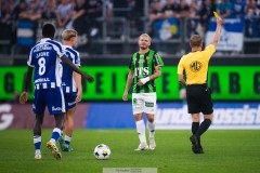 20250811 GAIS Jonas Lindberg under fotbollsmatchen mellan GAIS och IFK Göteborg i Allsvenskan den 11 augusti 2025 på Gamla Ullevi i Göteborg.