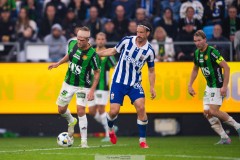 20250811 GAIS Kevin Holmén och IFK Göteborgs Gustav Svensson under fotbollsmatchen mellan GAIS och IFK Göteborg i Allsvenskan den 11 augusti 2025 på Gamla Ullevi i Göteborg.