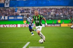 20250811 GAIS Jonas Lindberg under fotbollsmatchen mellan GAIS och IFK Göteborg i Allsvenskan den 11 augusti 2025 på Gamla Ullevi i Göteborg.