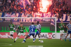 20250811 IFK Göteborgs Rockson Yeboah och GAIS Lucas Hedlund under fotbollsmatchen mellan GAIS och IFK Göteborg i Allsvenskan den 11 augusti 2025 på Gamla Ullevi i Göteborg.