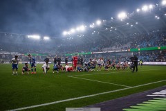 20250811 IFK Göteborg under fotbollsmatchen mellan GAIS och IFK Göteborg i Allsvenskan den 11 augusti 2025 på Gamla Ullevi i Göteborg.