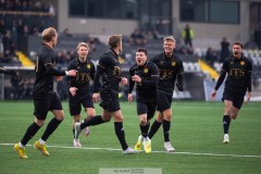 20260307 GAIS jublar efter att Kevin Holmén gjort 1-0 under fotbollsmatchen i Svenska Cupen mellan GAIS och IFK Norrköping den 7 mars 2026 på Nordic Wellness Arena i Göteborg. 
Foto: Filip Kauffeldt
