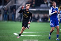 20260307 GAIS Rasmus Niklasson Petrovic jublar efter att ha gjort 4-1 under fotbollsmatchen i Svenska Cupen mellan GAIS och IFK Norrköping den 7 mars 2026 på Nordic Wellness Arena i Göteborg. 
Foto: Filip Kauffeldt