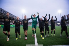 20260307 GAIS jublar efter fotbollsmatchen i Svenska Cupen mellan GAIS och IFK Norrköping den 7 mars 2026 på Nordic Wellness Arena i Göteborg. 
Foto: Filip Kauffeldt