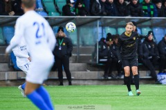 20240210 GAIS Gustav Lundgren under träningsmatchen mellan GAIS och IK Oddevold på Valhalla IP den 10 februari 2024 i Göteborg.