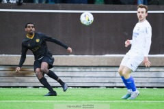 20240210 GAIS Harun Ibrahim under träningsmatchen mellan GAIS och IK Oddevold på Valhalla IP den 10 februari 2024 i Göteborg.