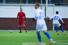 20240210 GAIS Erik Krantz under träningsmatchen mellan GAIS och IK Oddevold på Valhalla IP den 10 februari 2024 i Göteborg.