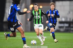 202401110 GAIS Amin Boudri under fotbollsmatchen mellan GAIS och IK Sirius  i Allsvenskan den 10 november 2024 på Gamla Ullevi i Göteborg.