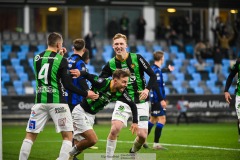 202401110 GAIS Filip Beckman och Edvin Becirovic under fotbollsmatchen mellan GAIS och IK Sirius  i Allsvenskan den 10 november 2024 på Gamla Ullevi i Göteborg.