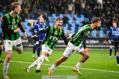 202401110 GAIS Alexander Ahl Holmström och Edvin Becirovic under fotbollsmatchen mellan GAIS och IK Sirius  i Allsvenskan den 10 november 2024 på Gamla Ullevi i Göteborg.