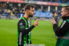 202401110 GAIS Edvin Becirovic under fotbollsmatchen mellan GAIS och IK Sirius  i Allsvenskan den 10 november 2024 på Gamla Ullevi i Göteborg.