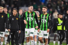 202401110 GAIS Egzon Binaku och Edvin Becirovic under fotbollsmatchen mellan GAIS och IK Sirius  i Allsvenskan den 10 november 2024 på Gamla Ullevi i Göteborg.