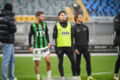 202401110 GAIS Edvin Becirovic, Mohamed Bawa och Simon Sjöholm under fotbollsmatchen mellan GAIS och IK Sirius  i Allsvenskan den 10 november 2024 på Gamla Ullevi i Göteborg.