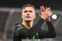 202401110 GAIS Alexander Ahl Holmström under fotbollsmatchen mellan GAIS och IK Sirius  i Allsvenskan den 10 november 2024 på Gamla Ullevi i Göteborg.