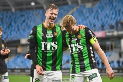 202401110 GAIS Alexander Ahl Holmström och August Wängberg under fotbollsmatchen mellan GAIS och IK Sirius  i Allsvenskan den 10 november 2024 på Gamla Ullevi i Göteborg.